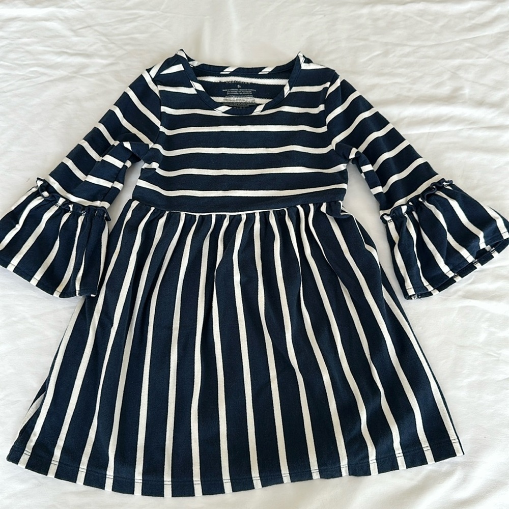 Toddler Blue & White Dress